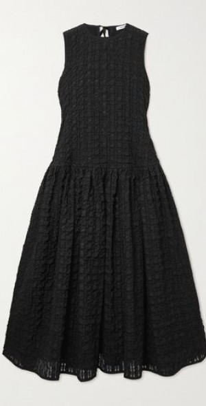 CECILIE BAHNSEN - Anna Karin tiered checked seersucker maxi