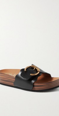 gg lamé slide sandals