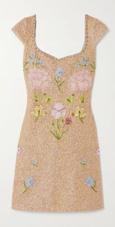 CLIO PEPPIATT - Marie embellished stretch-tulle mini dress