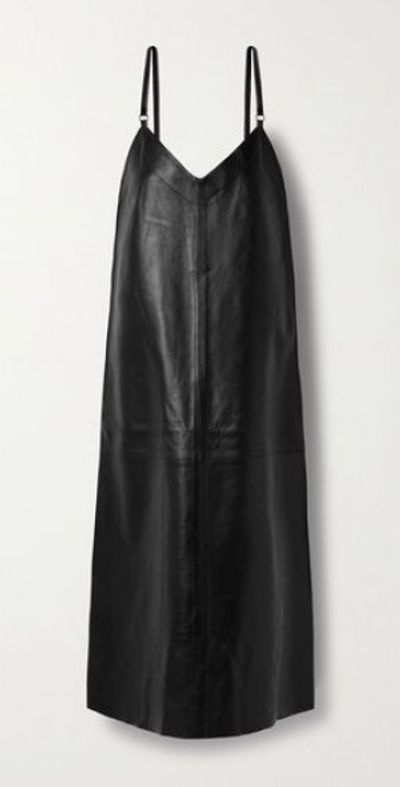 knee length dresses for ladies Fifteen Twenty Women's Jennifer Faux Leather Dress in Black main image 1