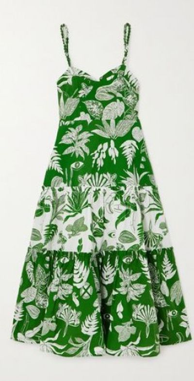 forest soul cotton midi dress Farm Rio Forest Soul Mix Midi Dress