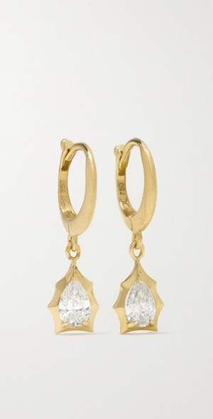 JADE TRAU Envoy 18 karat gold diamond earrings NET A PORTER