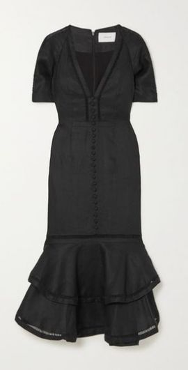JOSLIN - Audrey Sleeveless Flounce Poplin Midi Dress