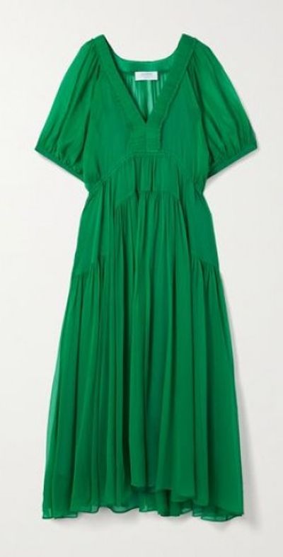 LA LIGNE - Constance tiered silk-chiffon maxi dress