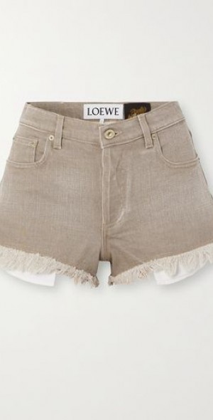 ◆LOEWE◆パウラのイビサアナグラムデニムショーツ LOEWE x Paula's Ibiza Denim Anagram Shorts | Harrods US