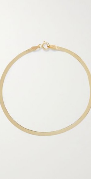 LOREN STEWART NET SUSTAIN Herringbone 10 karat recycled gold bracelet