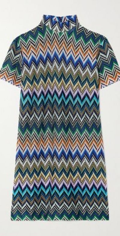 MISSONI - Crochet-knit turtleneck mini dress