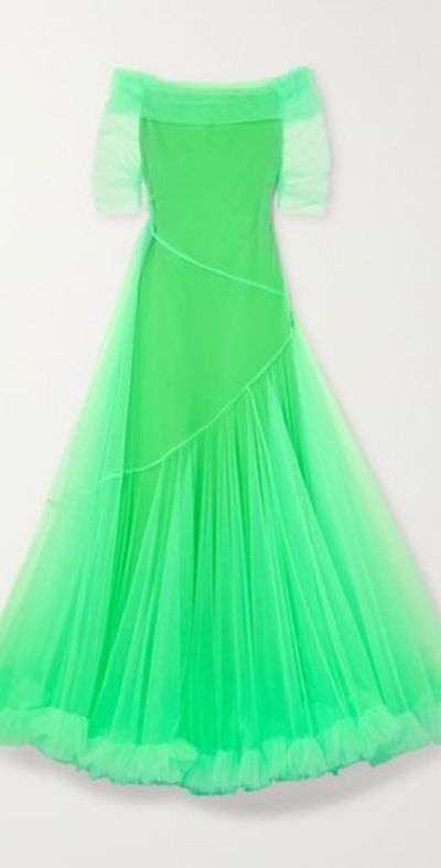 neon green tulle dress Neon Green Blazer Skirt Set XL