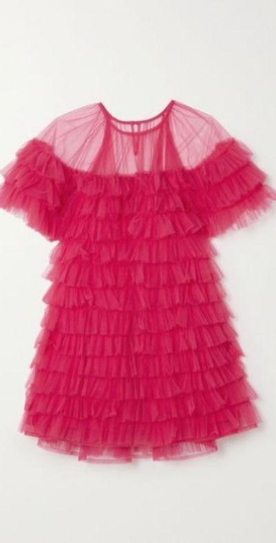 pink tulle molly goddard dress Why This Bride Got Married In A Hot Pink Wedding Dress