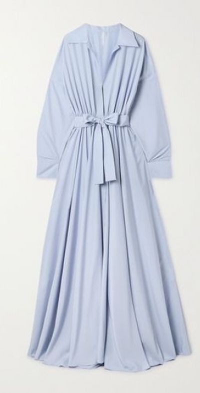 NORMA KAMALI - Oversized belted poplin maxi dress