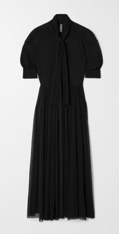 strapless open back dress Norma Kamali Long Sleeve Tara Dress Black Xs