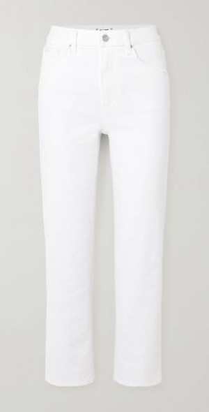 PAIGE Women's Sarah Vintage Highest Rise Slim Straight Leg Jean - Classic Denim Wash - View #6