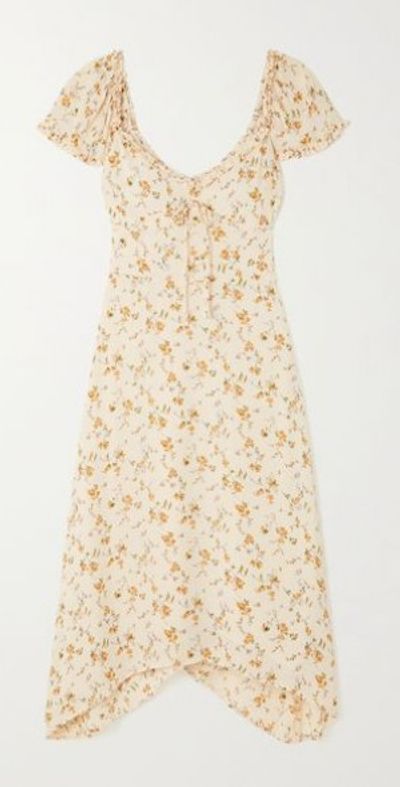 REFORMATION - + NET SUSTAIN Maebry ruffled floral-print georgette midi dress