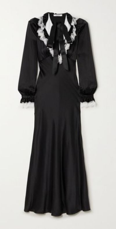 chinese dress ladies Vivienne Lace Ruffle Maxi Dress