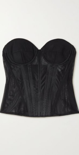 トップス MURRAL Flutter tulle bustier (Black) Flutter tulle bustier (Black)