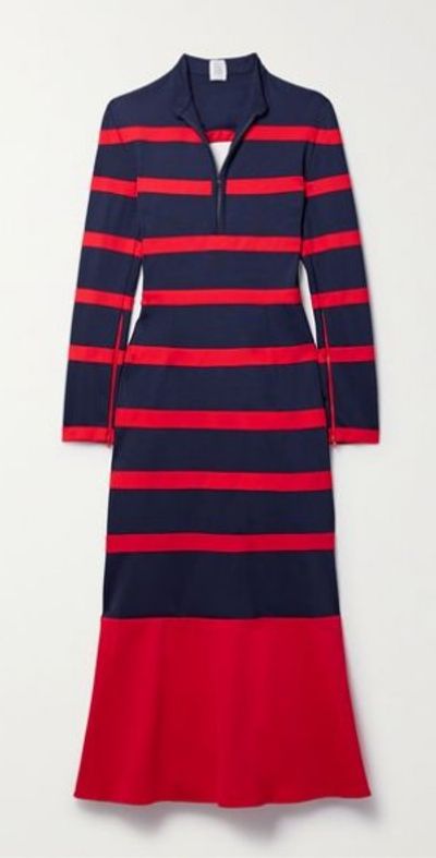 strapless open back dress Corinne Sweetheart-Neck Long-Sleeve A-Line Mini Dress in Red main image 0