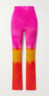 Pantalon En Cachemire Tie-dye The Elder Statesman – Coucher De Soleil Tequila, Taille S