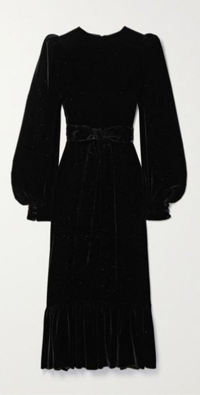 belted velvet midi dress Strapless Contrast Belted Midi Dress