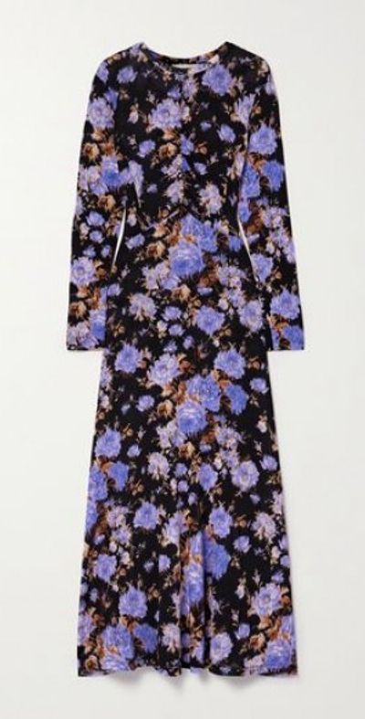 ULLA JOHNSON - Naia ruched floral-print stretch-jersey maxi dress ULLA JOHNSON - Naia ruched floral-print stretch-jersey maxi dress