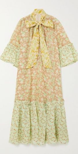 white christmas dresses Hippie Maxi Dress in Cotton Voile - Multi print