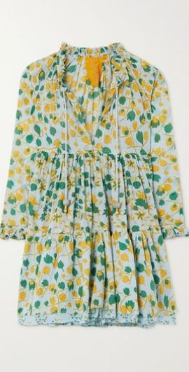 YVONNE S - + NET SUSTAIN Hippy tiered floral-print cotton-voile midi dress