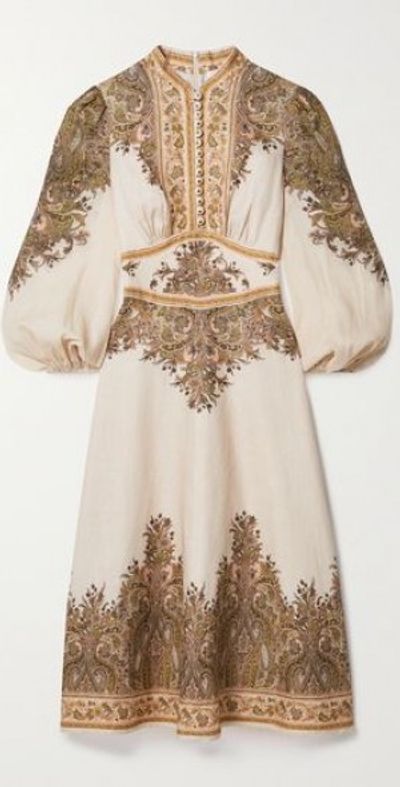 ZIMMERMANN - Natura paisley-print linen midi dress ZIMMERMANN - Natura paisley-print linen midi dress