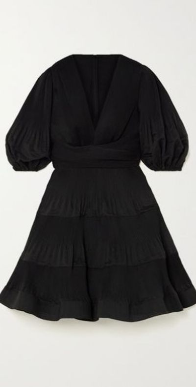 ZIMMERMANN Ruffled tiered plisse-chiffon mini dress