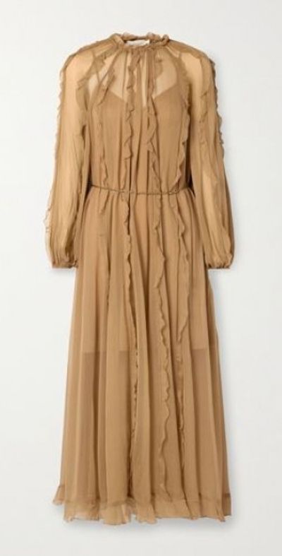 ZIMMERMANN - Tranquility belted ruffled silk-chiffon midi dress