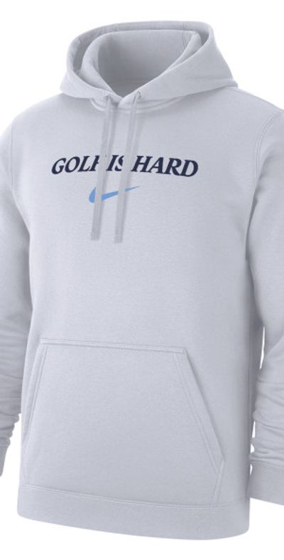 Nike Men's Club Fleece Golf Hoodie in White, Size: 2XL