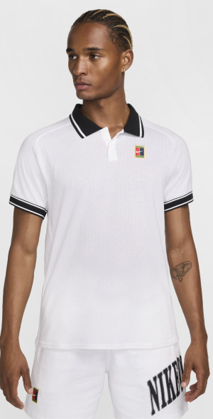 Nike Men #39 s Court Heritage Tennis Polo in White FQ2101 100