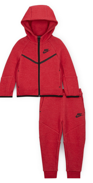 red nike tech fleece set