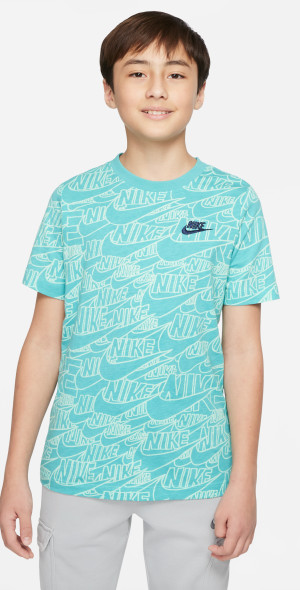 blue and green nike shirt