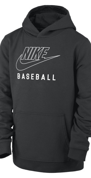 nike junior club overhead hoodie black