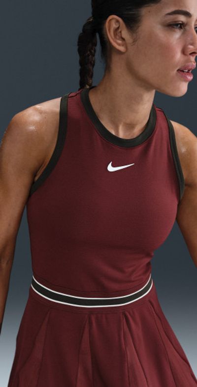 green emerald velvet dress Nike Court Dri-Fit Slam Dress Women-lime, Green