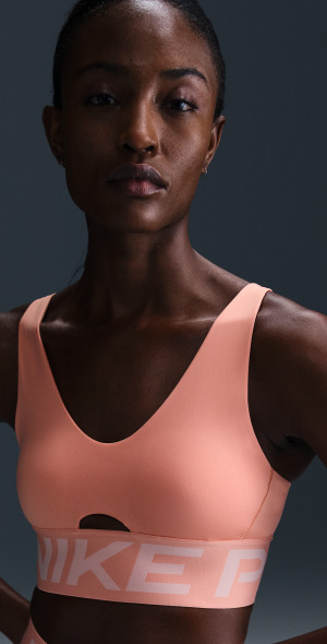 nike indy sports bra orange