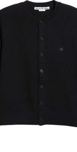 Acne Studios Acne Studios Keny Core Wool & Yak Hair Cardigan in Black at Nordstrom, Size Xx-Small