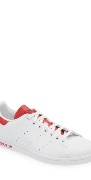 adidas - Stan Smith Lifestyle Sneaker in White/White/Better Scarlet at  Nordstrom