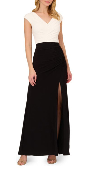 Haut Talbots Taille 14 - Imprimé Plumes Marron - Manches Courties à Volants - Occasion Excellent État