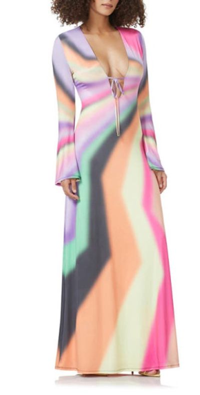 AFRM - Clario Print Long Sleeve Knit Maxi Dress in Mod Stripe at Nordstrom AFRM - Clario Print Long Sleeve Knit Maxi Dress in Mod Stripe at Nordstrom