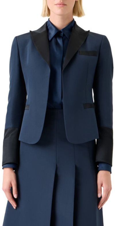 Akris Akris Deneuve Silk Crop Blazer