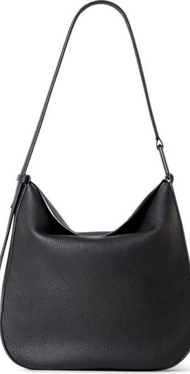 Akris Akris Medium Anna Leather Hobo Bag in 009 Black at Nordstrom