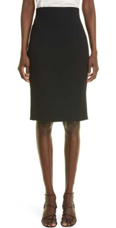 Akris Akris Wool Blend Pencil Skirt in 009-Black at Nordstrom, Size 2