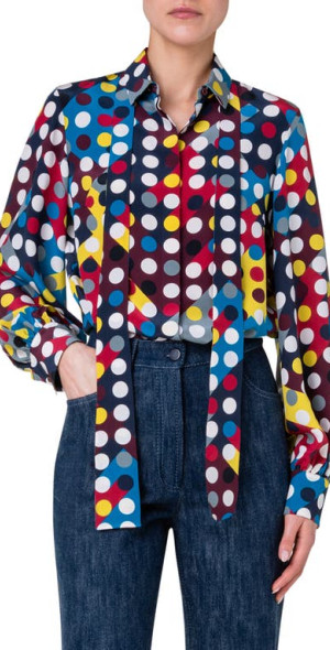 nordstrom polka dot blouse