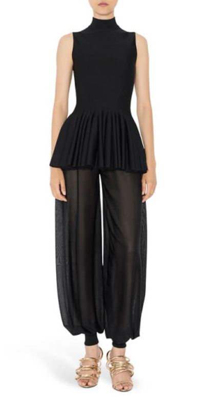 Alaïa Alaïa Sheer Balloon Pants in Noir Alaia at Nordstrom, Size 4 Us