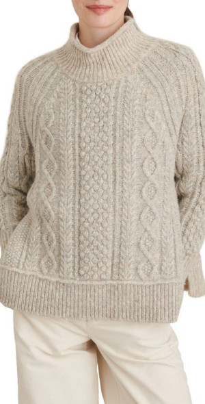 Alex Mill - Kamil Cable Sweater in Driftwood at Nordstrom, Size Small