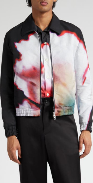 alexander mcqueen ジャケット Alexander McQueen - Solarized Flower Bomber Jacket in Mix