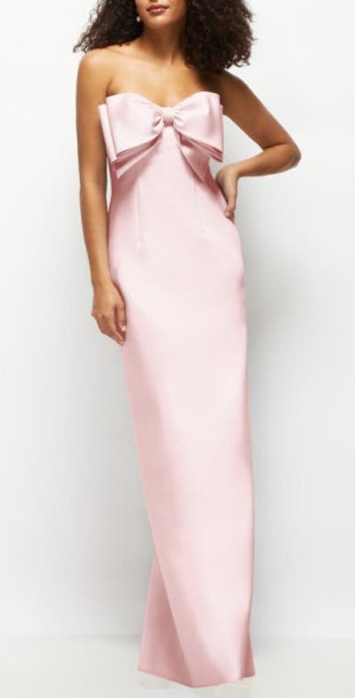 strapless open back dress Pink Petal Ombre Embroidered Dress Pink / S main image 0