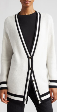 Alice & Olivia Barry Oversized V-Neck Cardigan main image 1