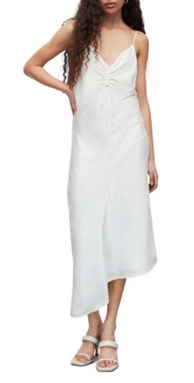 all saints ruched dress ALL SAINTS SPITALFIELDS ruched dress
