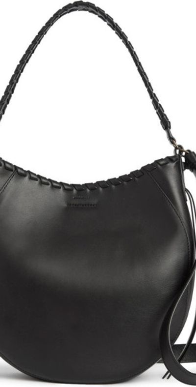 AllSaints AllSaints Courtney Leather Hobo in Black at Nordstrom